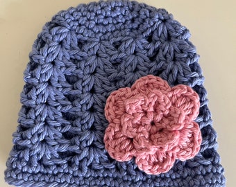 Baby Girl Hat / Girls Beanie / Newborn Baby Hats / Crochet Girls Hat / Hats For Girls / Girl Baby Shower Gift / Girls Hat / Newborn Girl Hat