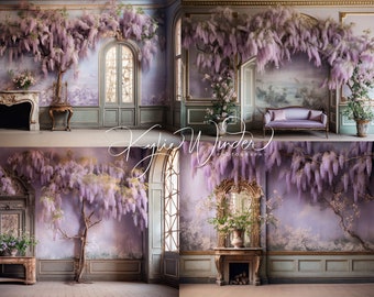 27 digital backdrops, portrait backdrop, wisteria lilac, beautiful room digital backdrop, gorgeous room, studio backdrop, digital background