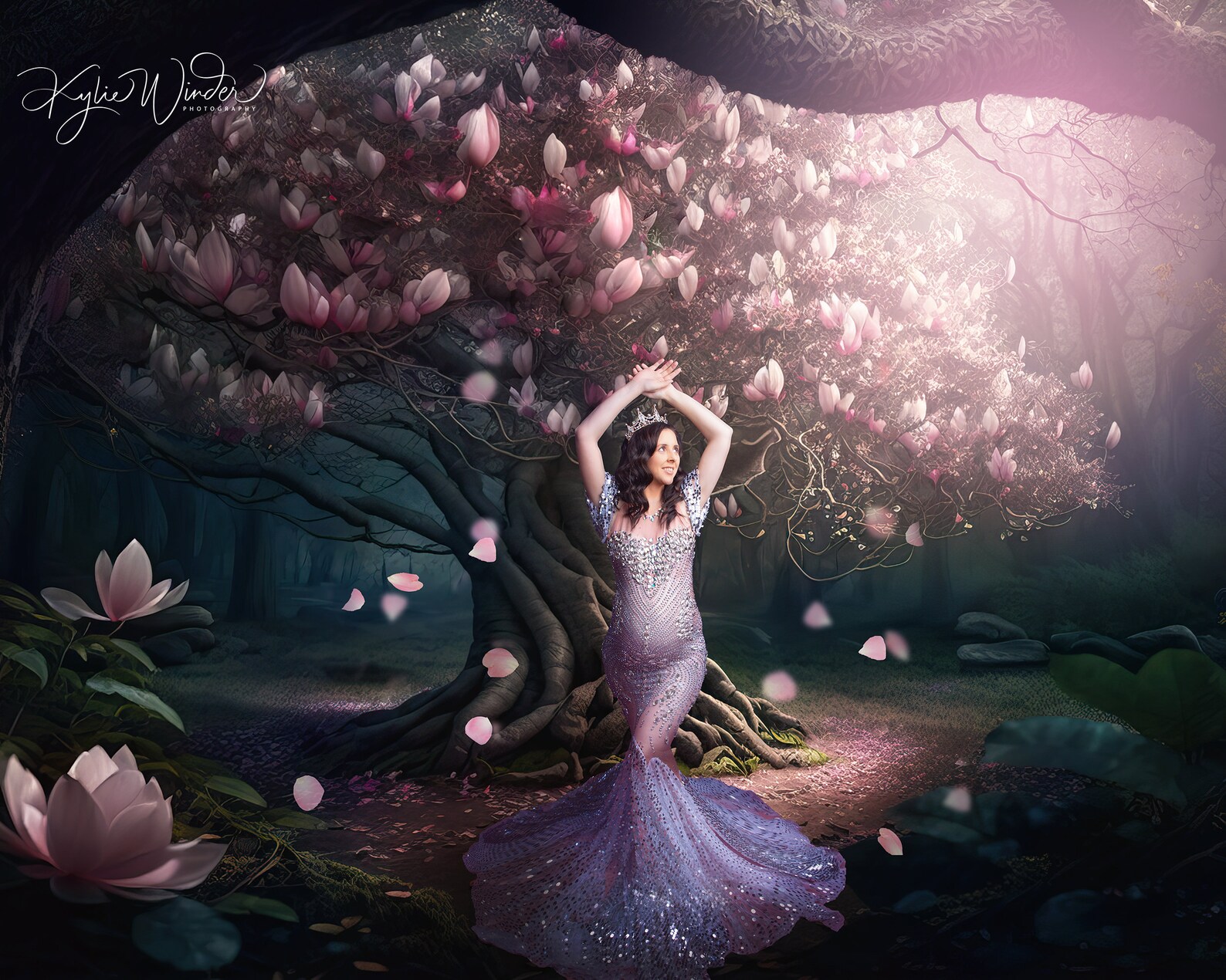 Digital Backdrop, Portrait Backdrop, Maternity Backdrop, Magnolia Tree