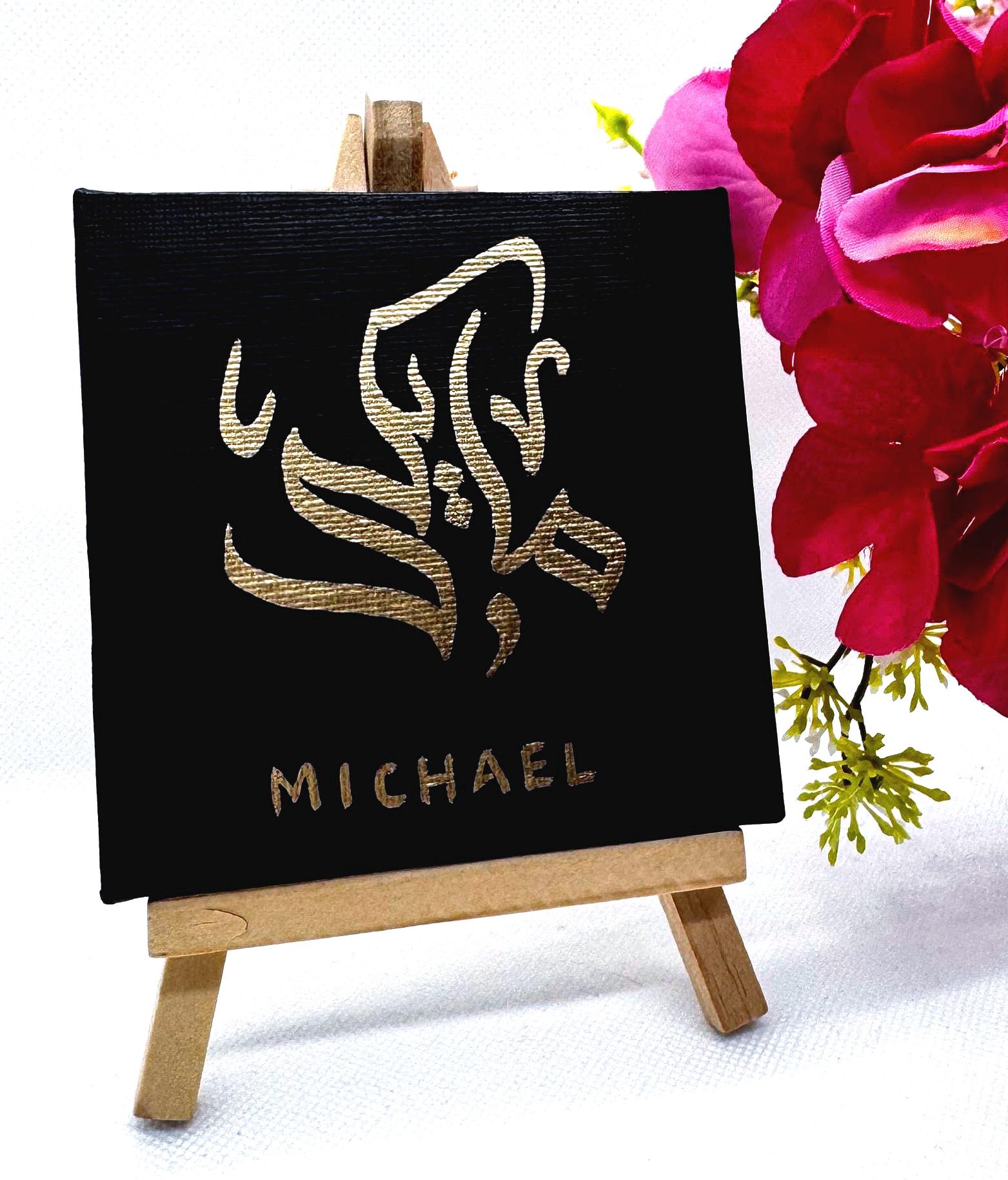 Custom Arabic Calligraphy Name Canvas Art With Easel (4x4”) - Etsy