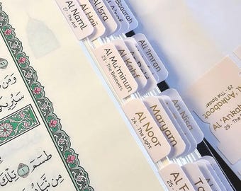 Pink Quran Tabs | Premium Vinyl + Gold Foil Complete Quran