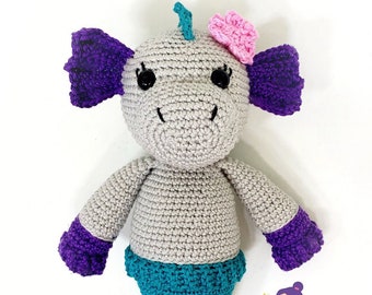 Hana the Hippocampus - doll animal amigurumi crochet pattern pdf