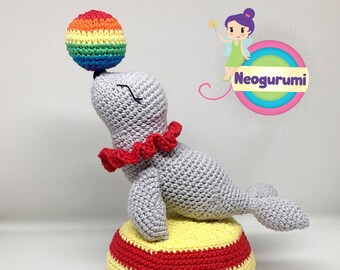 Jazzy the Circus Seal - Amigurumi Crochet Animal Pattern pdf