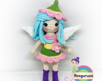 Flora the Spring Flower Fairy - Spring, Flowers, Easter, Amigurumi Crochet Doll Pattern pdf
