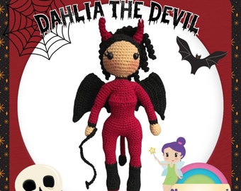 Dahlia the Devil Halloween Doll - Amigurumi Crochet Pattern pdf