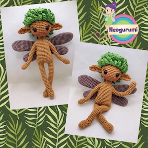 FInnea the Forest Sprite -  amigurumi doll crochet pattern