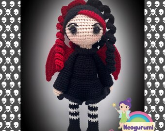 Raven the Goth Fairy - Amigurumi Crochet Doll Pattern