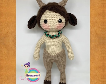 Komos the Satyr -  amigurumi doll crochet pattern