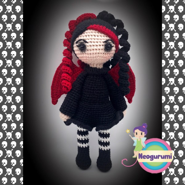 Raven the Goth Fairy - Amigurumi Crochet Doll Pattern