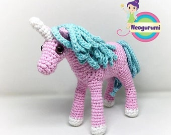 Aurora the Unicorn - amigurumi crochet doll animal pattern pdf