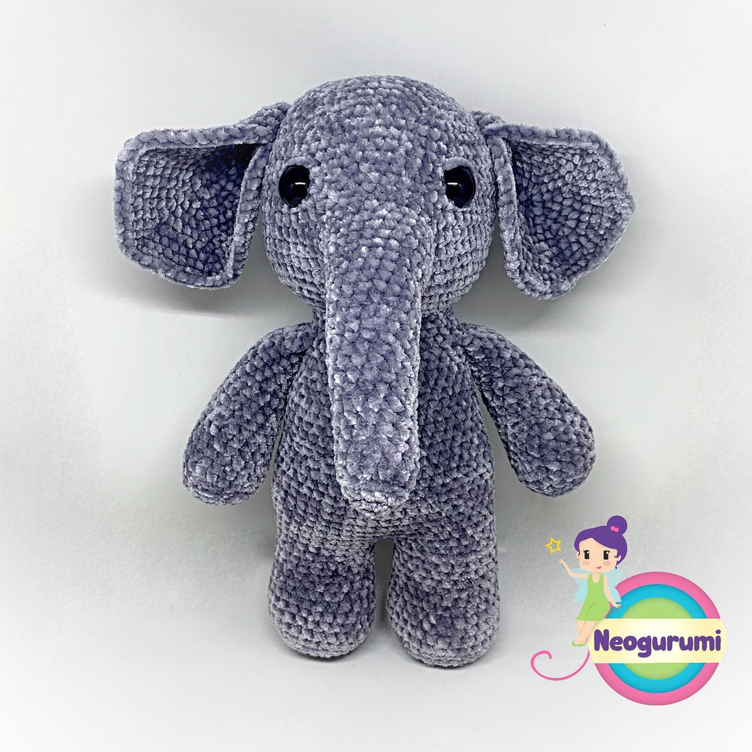 Elliott the Elephant - Amigurumi Crochet Doll Animal Pattern Pdf - Etsy