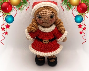 Christmas outfit for Eva doll - amigurumi crochet pattern