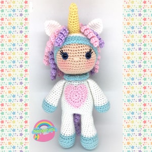 Unicorn Girl - amigurumi crochet doll pattern