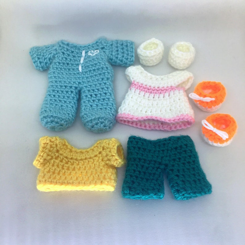 Pocket Pals Dress up Doll/dolls Play Set Amigurumi Crochet - Etsy