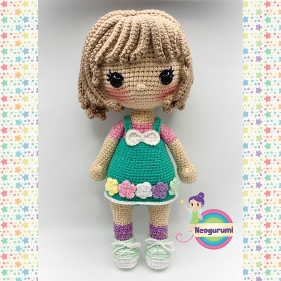 Muneca Ellie Patron de muneca de ganchillo Amigurumi Etsy Espana