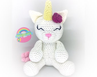 Unikitty cat unicorn kitty - amigurumi crochet doll pattern pdf