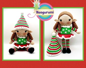 Christina the Christmas Elf - Amigurumi Crochet Doll Pattern