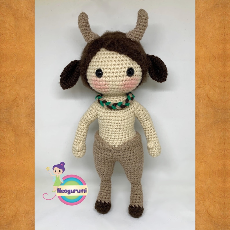 Komos the Satyr amigurumi doll crochet pattern image 1