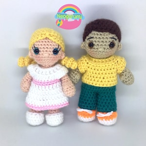 Pocket Pals - dress up doll/dolls play set amigurumi crochet pattern