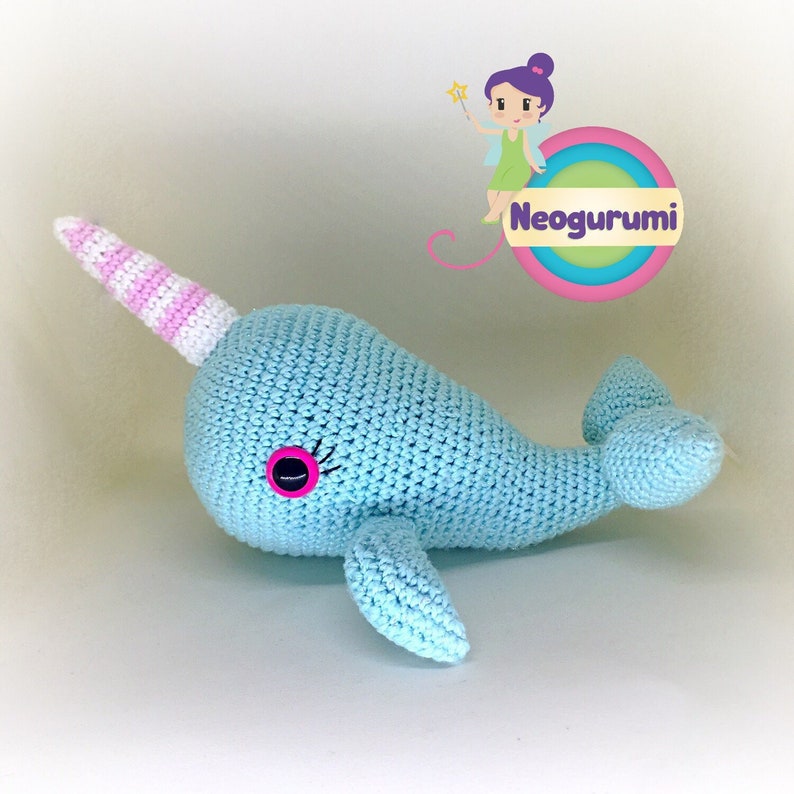 Nora the Narwhal Amigurumi Crochet Animal Pattern image 1