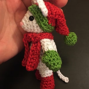 Christmas mouse doll animal ornament amigurumi crochet pattern image 2