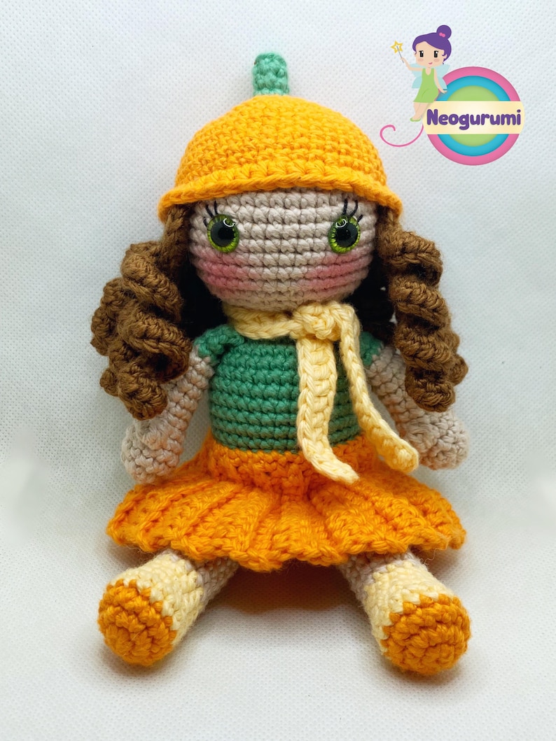 Penelope the Pumpkin Doll Amigurumi Crochet Doll Pattern image 2