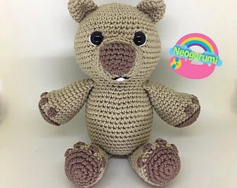 Wally the Wombat - Amigurumi Crochet Doll Animal Pattern pdf