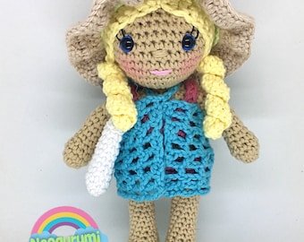 Brianna the Beach Girl - amigurumi crochet doll pattern