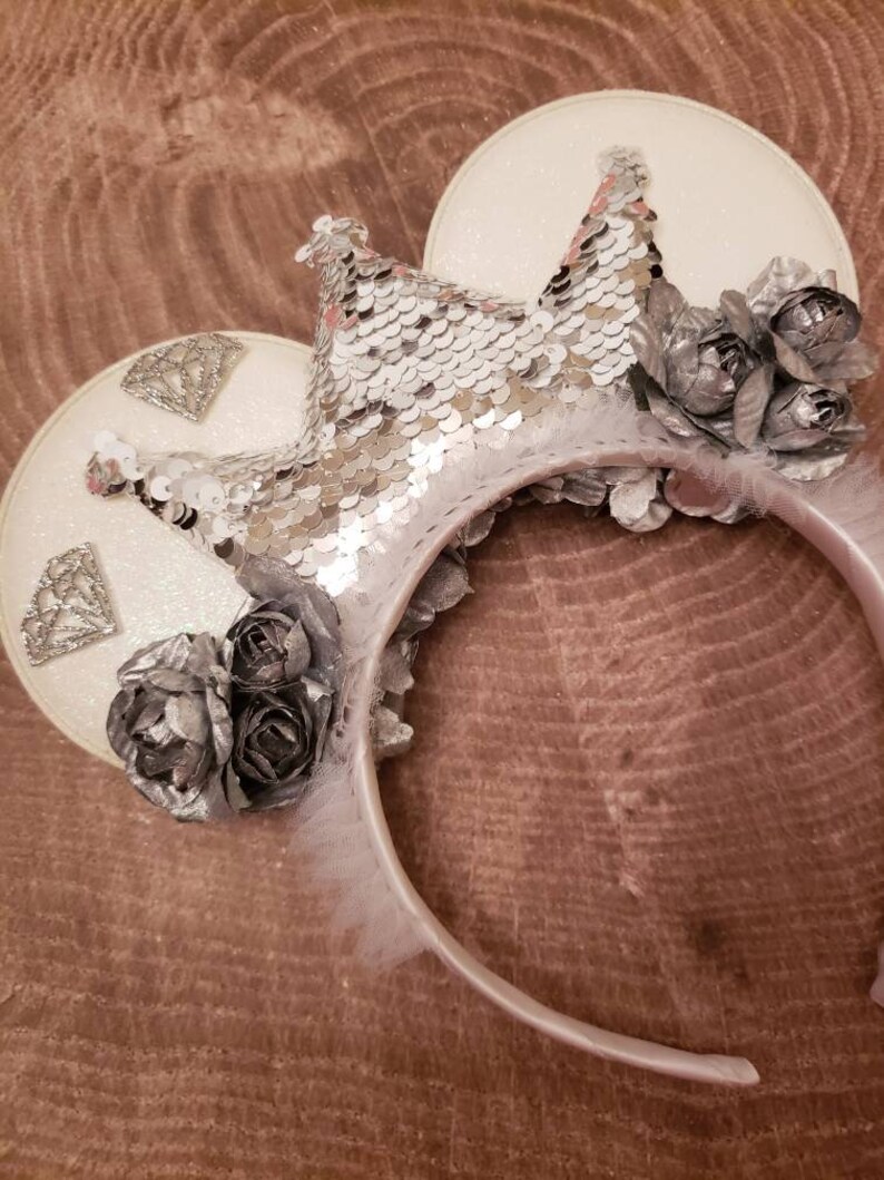Minnie Mouse Bride Ears Large Sequin Minnie Mouse Bridal Etsy