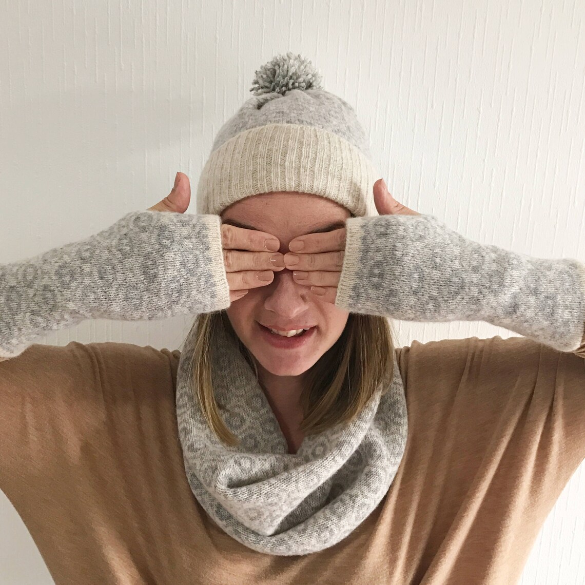 Lambswool Ladies Wrist Warmers Knitted Gloves Fingerless Etsy