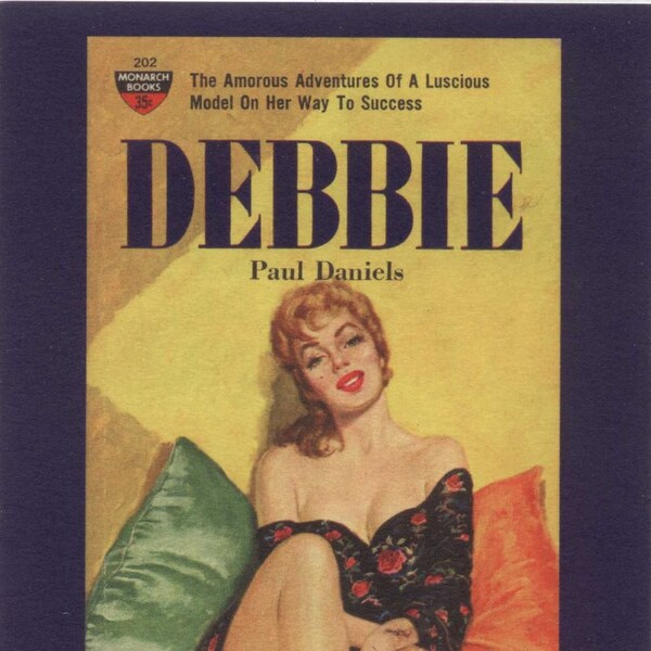 Debbie, Amorous Model, Sexploitation, Pulp Fiction, Vintage REPRO Postcard  Z799119