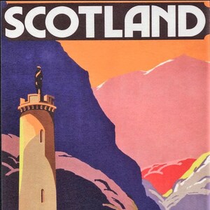 Carte postale Z726604 Ecosse, colorée, moderne de style affiche de voyage