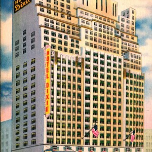 New York City, NY, Manhattan, The Dixie Hotel, 43rd Street, c1940s, Original Vintage Postcard NY0287