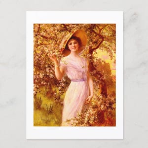 Victorian Fashion Retro  Vintage Inspired Postcard