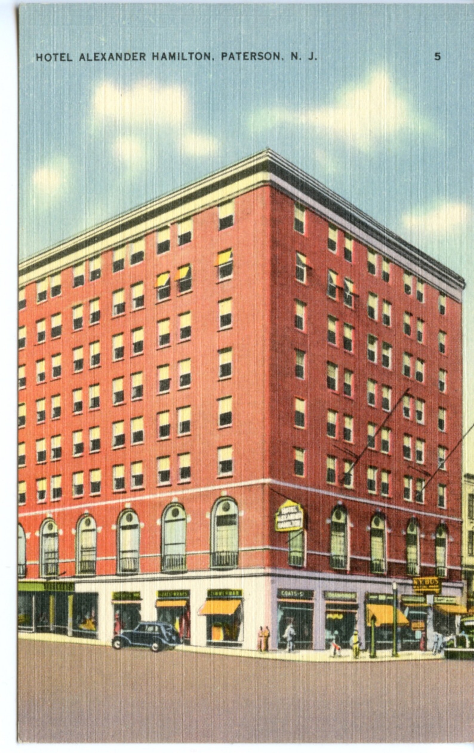 Paterson NJ New Jersey Hotel Alexander Hamilton c1940s Etsy