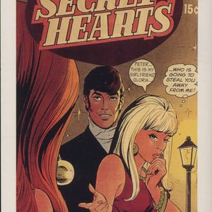 Romance Pulp, Coeurs secrets, Larmes et joies, Petite amie, Camp, Rétro, Adolescents, Carte postale R100494