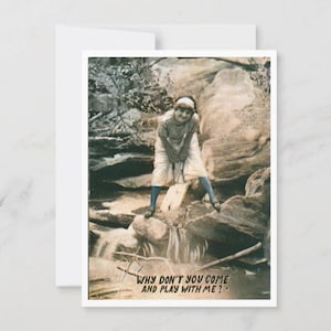 Flapper Woman Postcard: 1910s Vintage-Style Reproduction