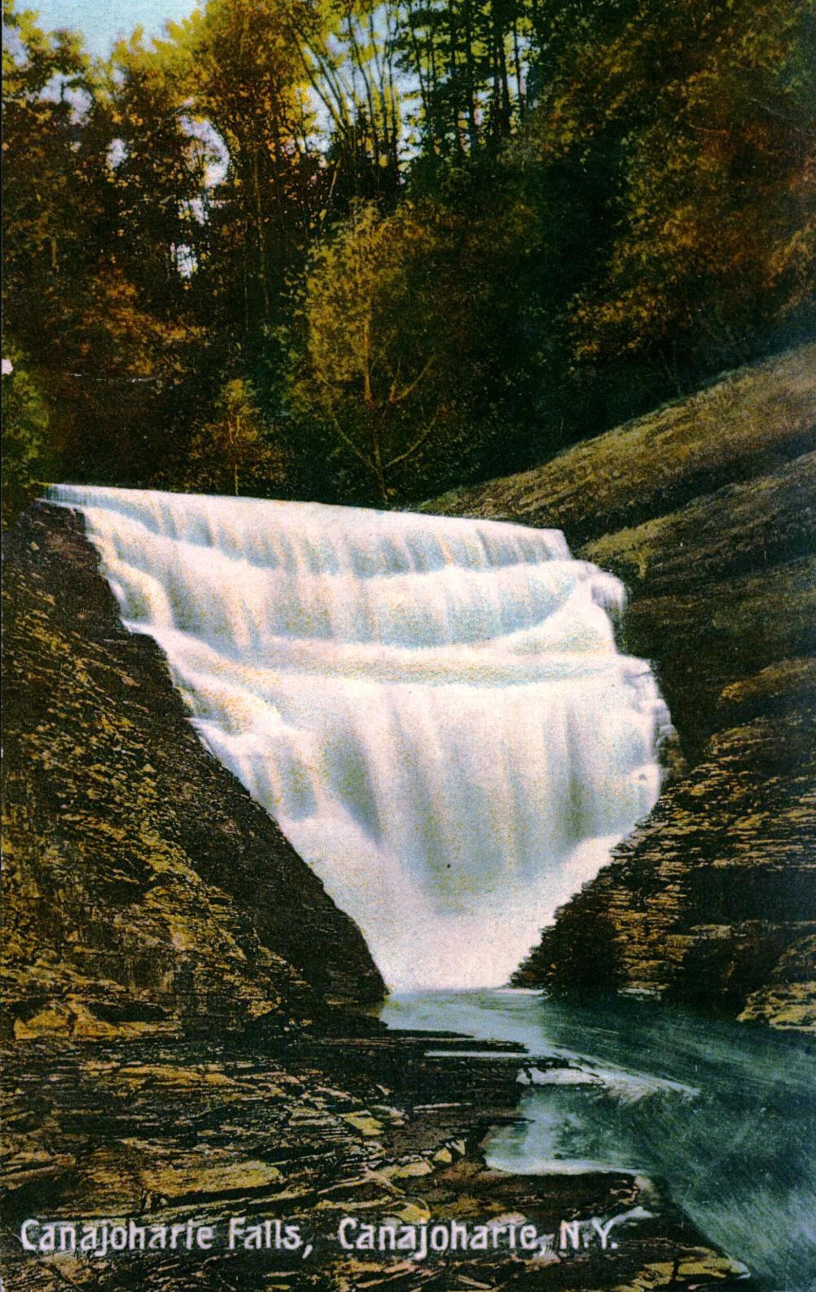 Canajoharie NY New York Montgomery County The Falls 1911 Etsy