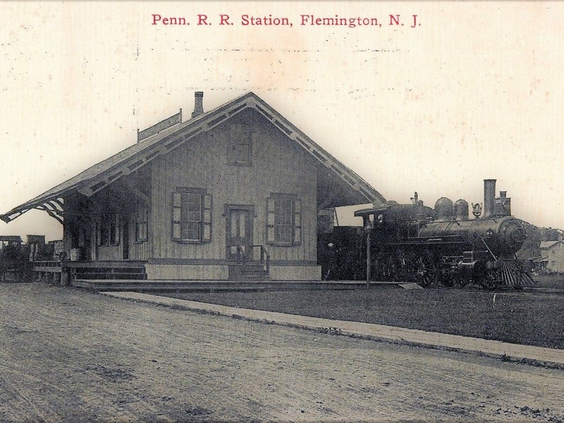 Flemington New Jersey NJ Pennsylvania Railroad Station Etsy