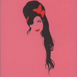 Pop Art, Amy Winehouse, Lavande, Carte postale moderne R001341