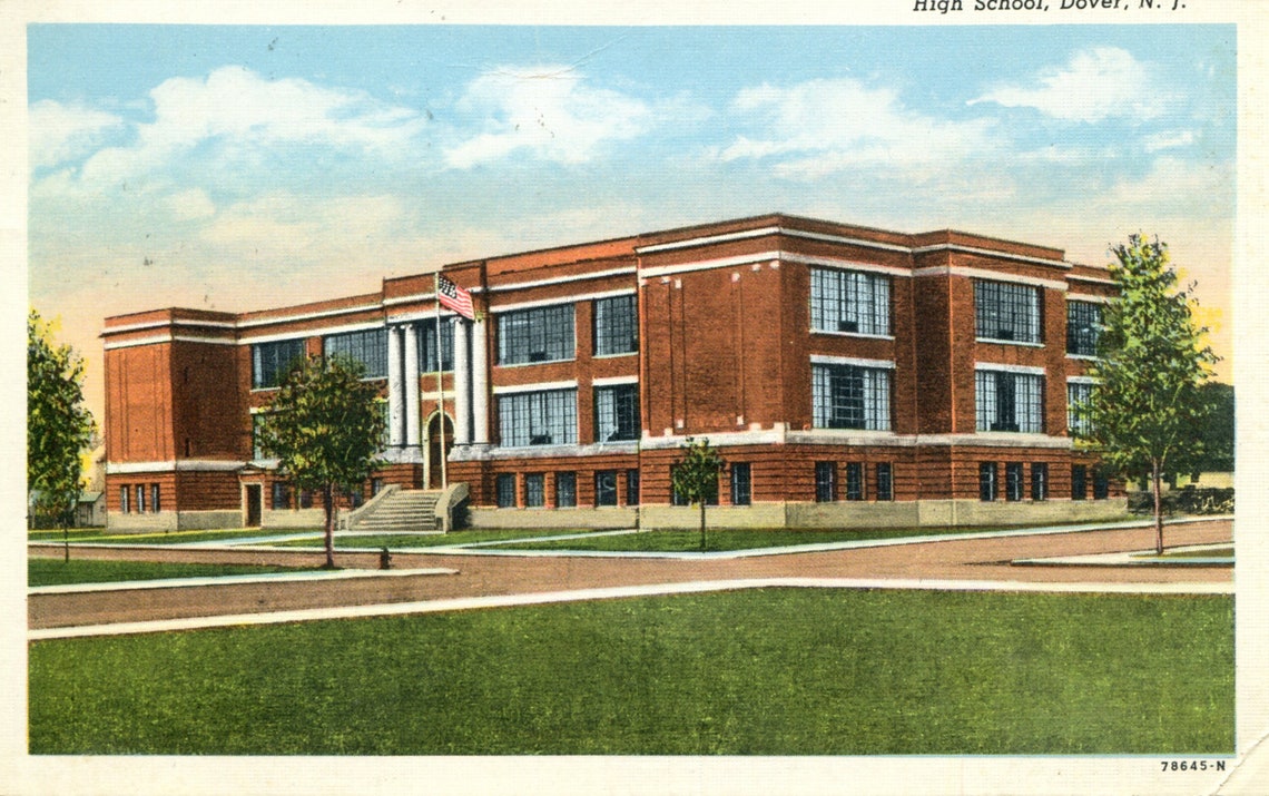 Dover NJ New Jersey High School Wharton NJ Original Etsy