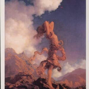 Maxfield Parrish - Ecstasy (1929) - Reproduction de carte postale de 1995 non utilisée - R001269