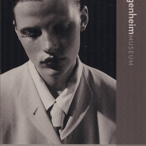 Guggenheim Museum, Giorgio Armani,  Exhibition, Androgynous, Gay Interest, Black and White, Fashion, Unused Advertising Postcard, AD004085