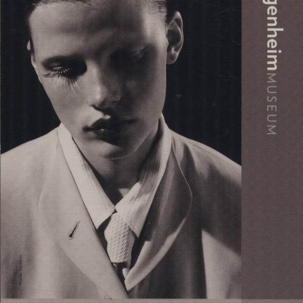 Guggenheim Museum, Giorgio Armani,  Exhibition, Androgynous, Gay Interest, Black and White, Fashion, Unused Advertising Postcard, AD004085