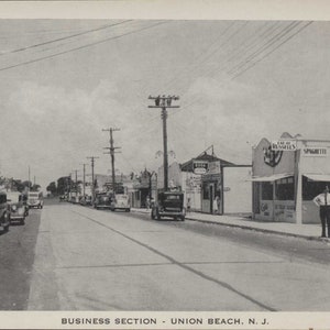 Union Beach NJ, New Jersey, Monmouth County, Business Section, c1940s, Unused, Original Vintage Postcard, NJ425020