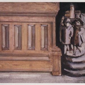 Art moderne, Mark Rothko, scène de rue 1937, artiste américain, carte postale non utilisée vintage 1998 R001681