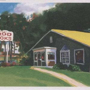 Librairie, Union CT, Connecticut, nourriture et livres pour voyageurs, librairie, carte postale moderne R1302