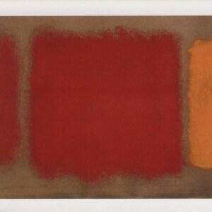Art moderne, Mark Rothko, Sans titre 1968, artiste américain, carte postale non utilisée vintage 1998 R001674