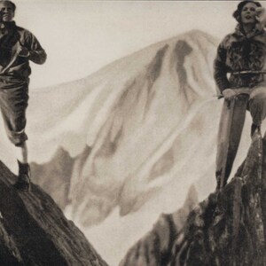 Leni Riefenstahl, Storm Over Mont Blanc, image publicitaire, film, 1930, carte postale moderne R115