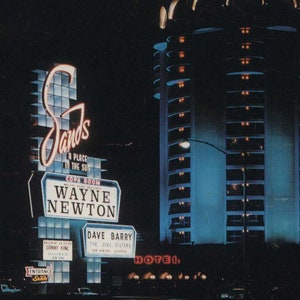 Las Vegas NV, Nevada, The Sands, Casino, Wayne Newton, 1983 Carte postale vintage originale certifiée NV005102